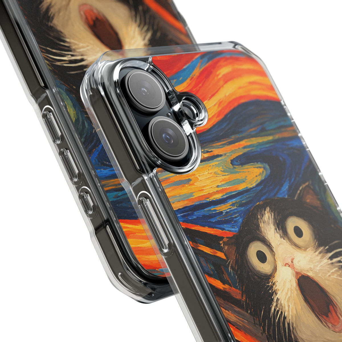 Screaming Cat Sunset | Funny Artistic MagSafe® Impact Case for iPhone 14, 15, 16 & 17