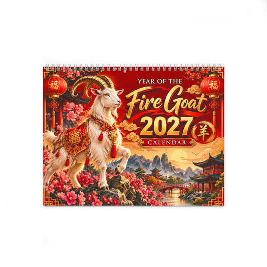 2027 Year of the Fire Goat Wall Calendar