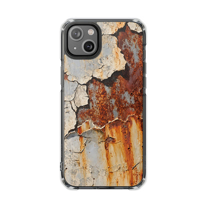 Rustic Rust & Cracked Paint | Industrial Texture MagSafe® Impact Case for iPhone 14, 15, 16 & 17
