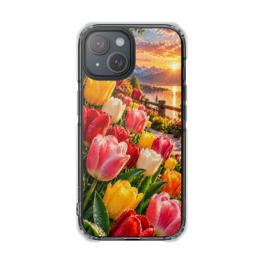 Enchanted Tulip Paradise | Cinematic Spring Floral MagSafe® Impact Case for iPhone 14, 15, 16 & 17