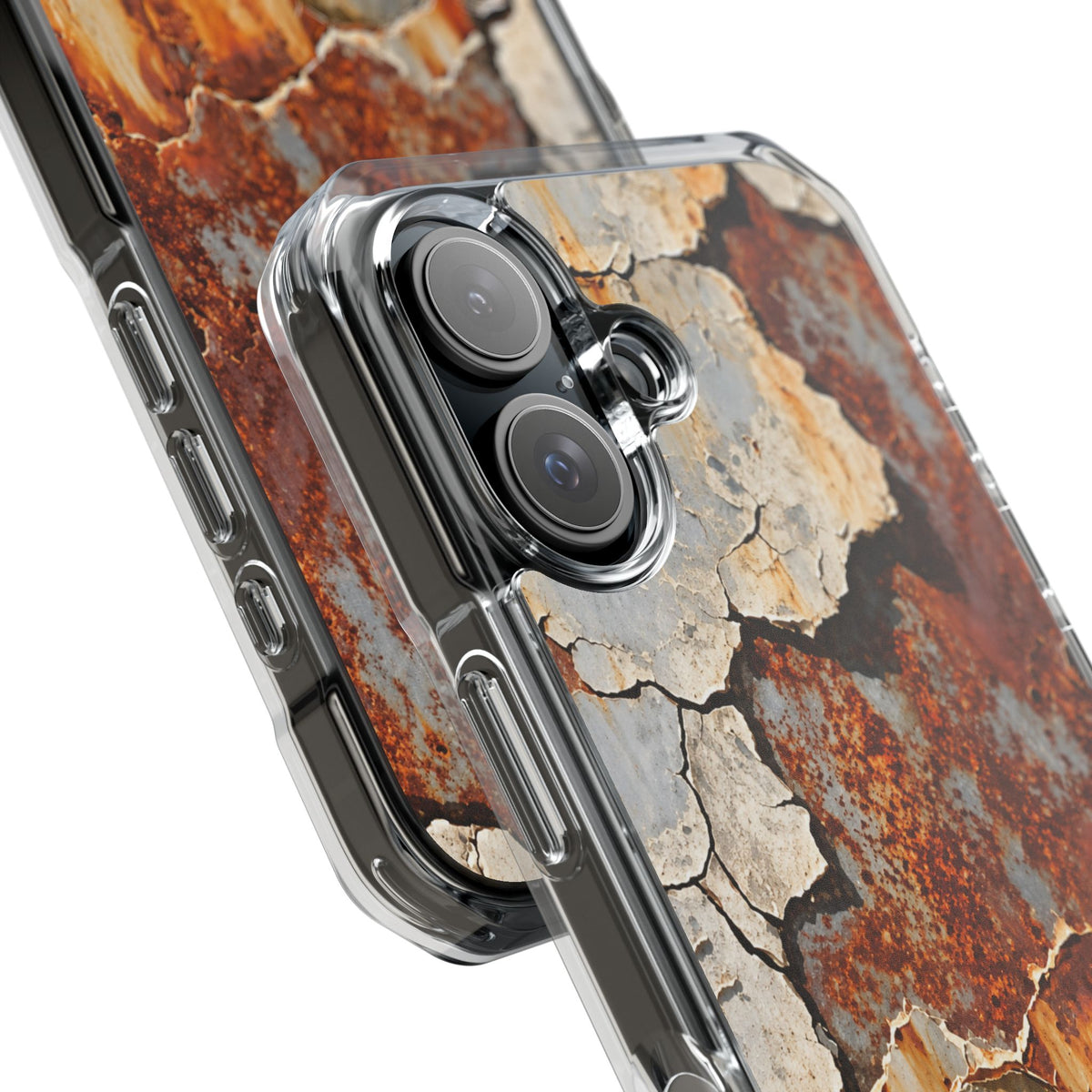 Rustic Rust & Cracked Paint | Industrial Texture MagSafe® Impact Case for iPhone 14, 15, 16 & 17