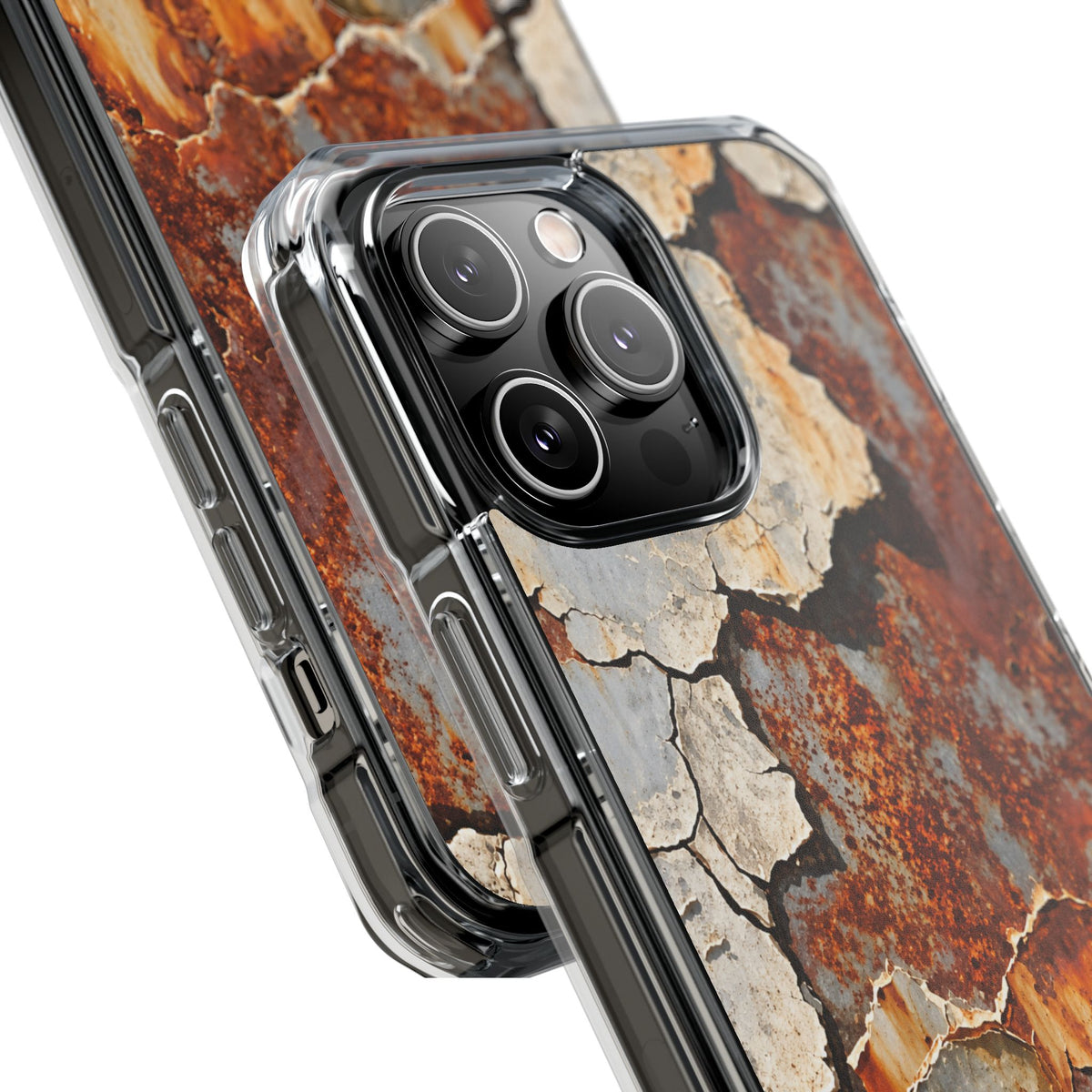 Rustic Rust & Cracked Paint | Industrial Texture MagSafe® Impact Case for iPhone 14, 15, 16 & 17