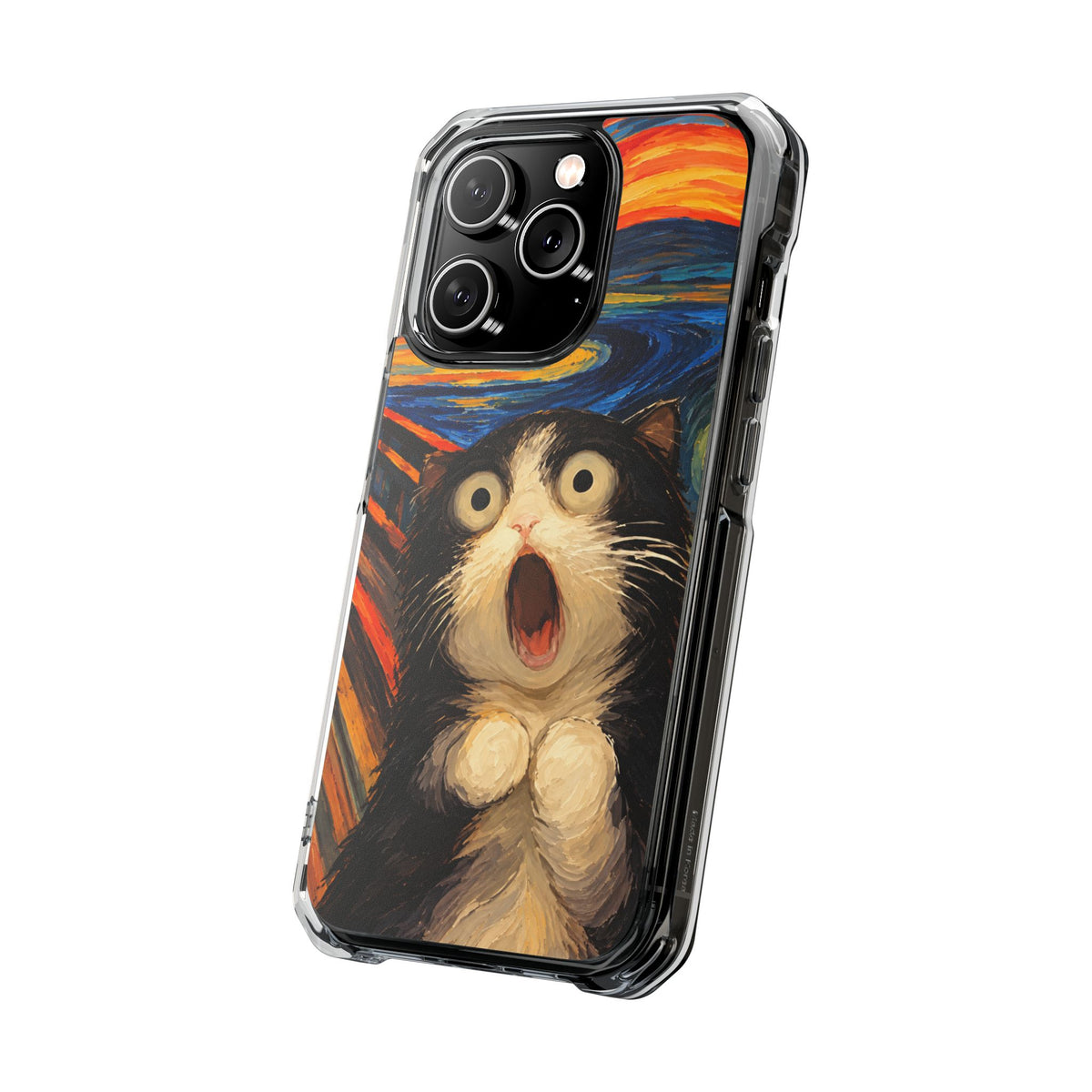 Screaming Cat Sunset | Funny Artistic MagSafe® Impact Case for iPhone 14, 15, 16 & 17