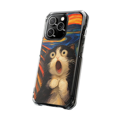 Screaming Cat Sunset | Funny Artistic MagSafe® Impact Case for iPhone 14, 15, 16 & 17