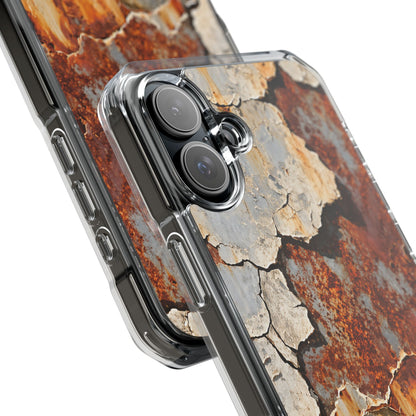 Rustic Rust & Cracked Paint | Industrial Texture MagSafe® Impact Case for iPhone 14, 15, 16 & 17