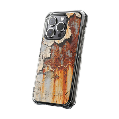 Rustic Rust & Cracked Paint | Industrial Texture MagSafe® Impact Case for iPhone 14, 15, 16 & 17