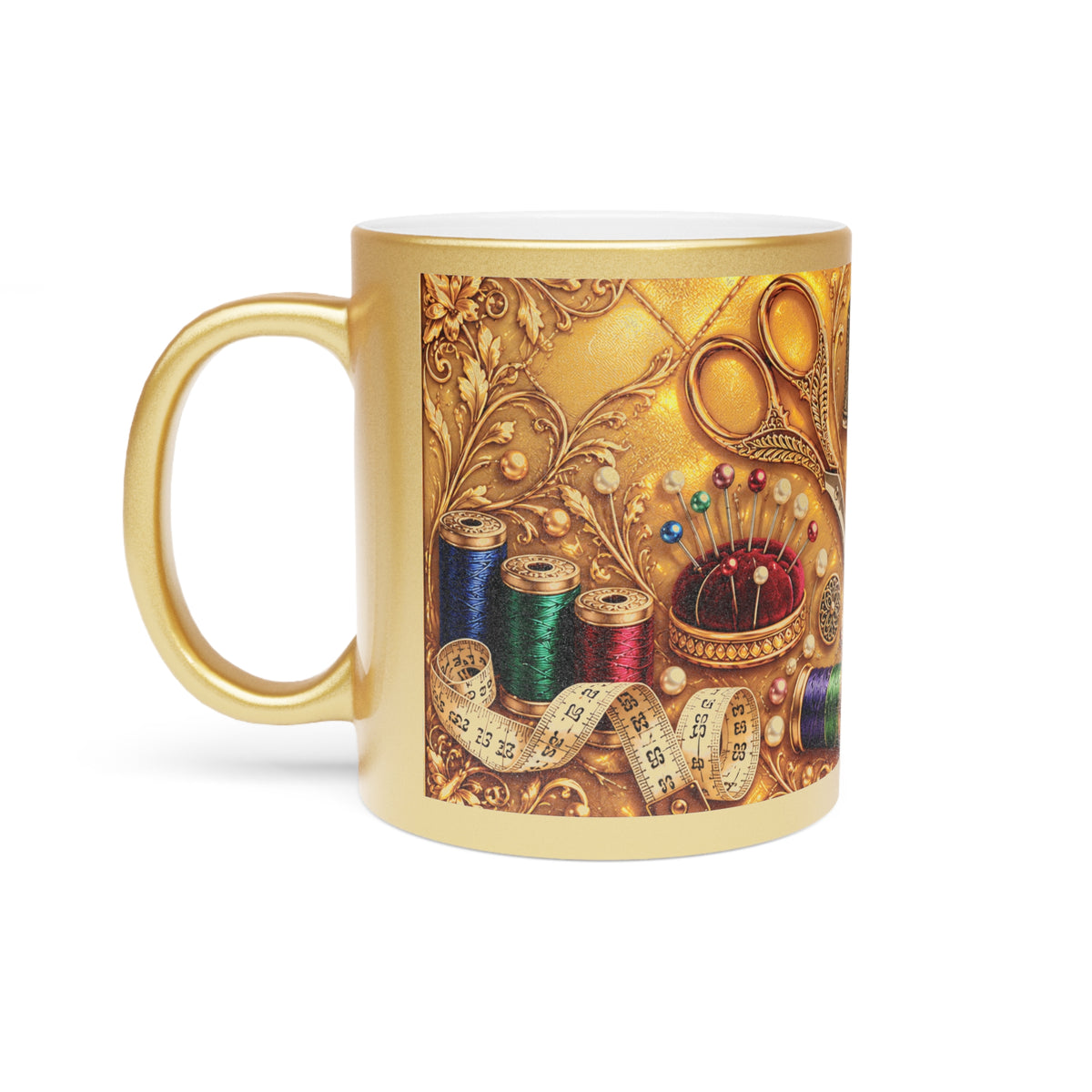 Sewing and Quilting Supplies Metallic Mug