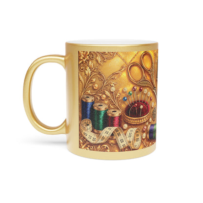 Sewing and Quilting Supplies Metallic Mug