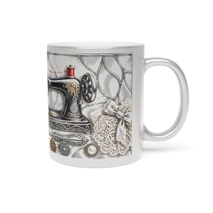 Sewing and Quilting Supplies Metallic Mug
