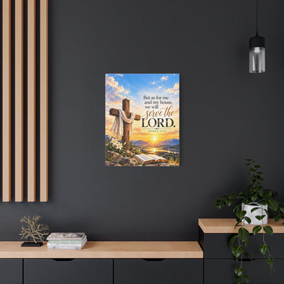 Serve the Lord Christian Canvas Wall Art – Joshua 24:15