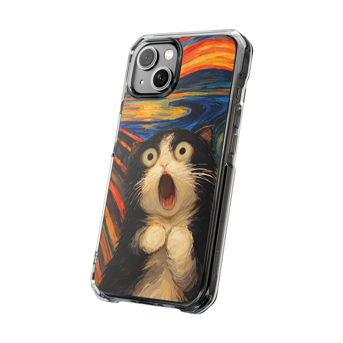 Screaming Cat Sunset | Funny Artistic MagSafe® Impact Case for iPhone 14, 15, 16 & 17