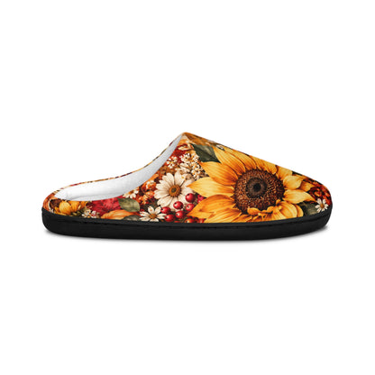 Women's Sunflower Floral Indoor Slippers