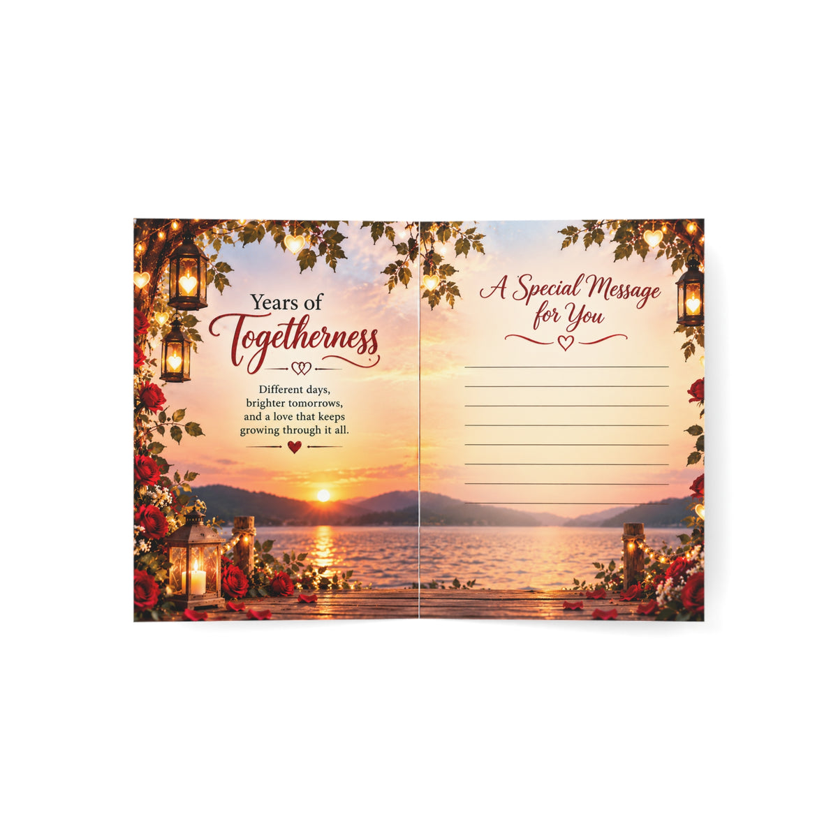 Years of Togetherness Romantic Anniversary Greeting Card