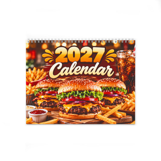2027 Burger & Fries Wall Calendar with Notes