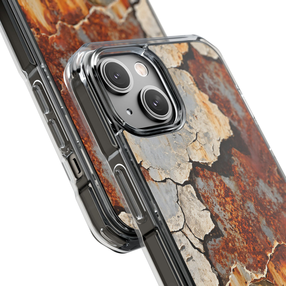 Rustic Rust & Cracked Paint | Industrial Texture MagSafe® Impact Case for iPhone 14, 15, 16 & 17