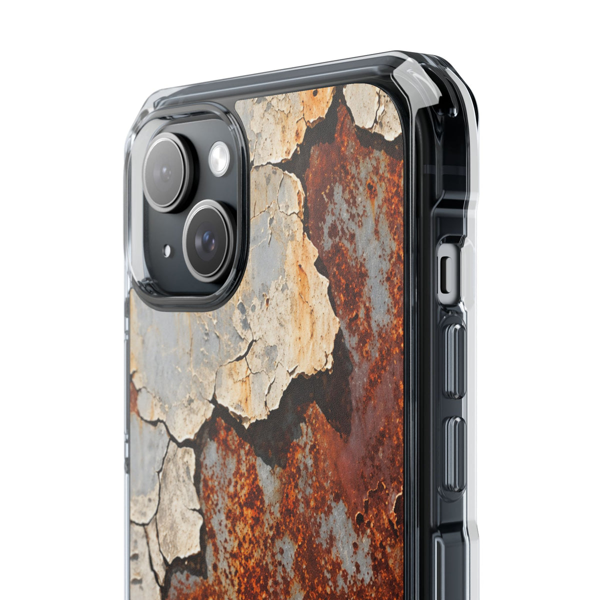 Rustic Rust & Cracked Paint | Industrial Texture MagSafe® Impact Case for iPhone 14, 15, 16 & 17