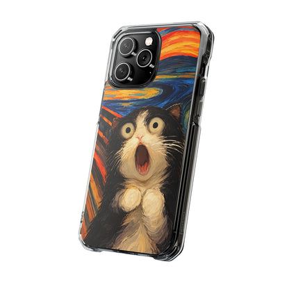 Screaming Cat Sunset | Funny Artistic MagSafe® Impact Case for iPhone 14, 15, 16 & 17