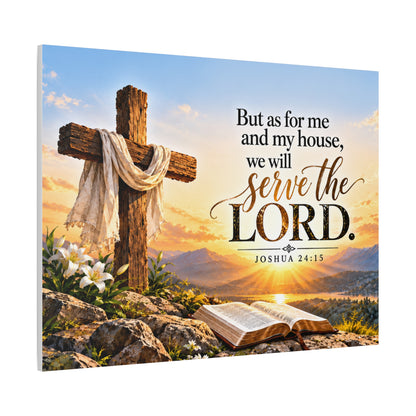 Serve the Lord Christian Canvas Wall Art – Joshua 24:15