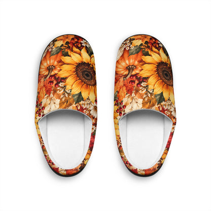 Women's Sunflower Floral Indoor Slippers