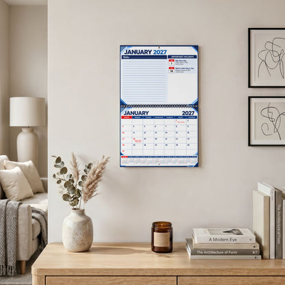 2027 Wall Calendar with Monthly Planner and Important Holidays