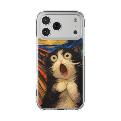 Screaming Cat Sunset | Funny Artistic MagSafe® Impact Case for iPhone 14, 15, 16 & 17