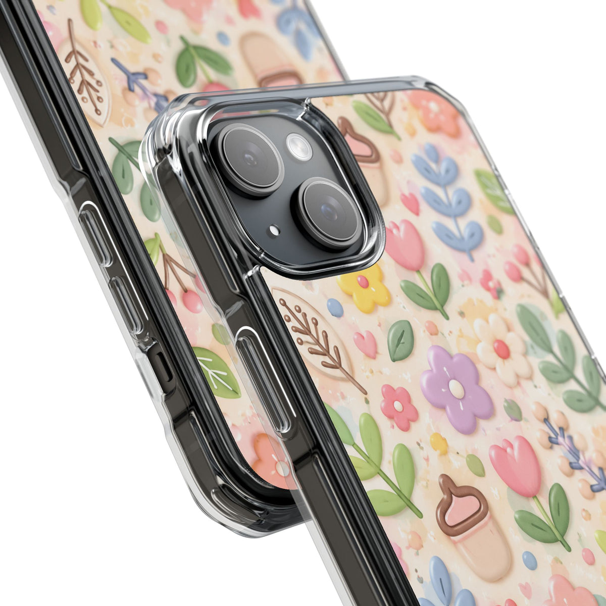 Pastel Garden Bliss | Cute 3D Floral MagSafe® Impact Case for iPhone 14, 15, 16 & 17