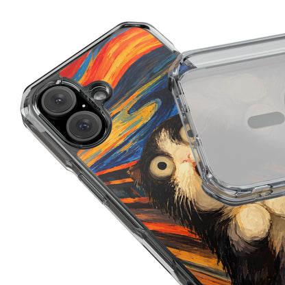 Screaming Cat Sunset | Funny Artistic MagSafe® Impact Case for iPhone 14, 15, 16 & 17