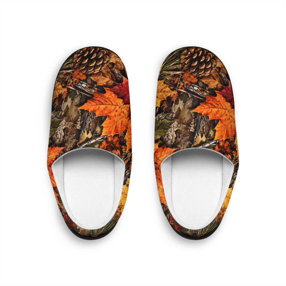 Men’s Indoor Slippers – Autumn Camouflage Fall Leaves