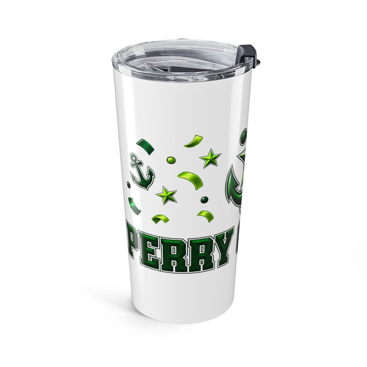 Perry Central 20oz Anchor Patriot Tumbler - Green Stars Military-Inspired Travel Cup