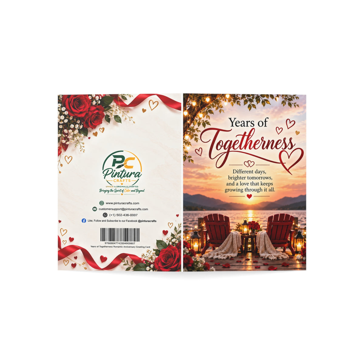 Years of Togetherness Romantic Anniversary Greeting Card