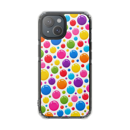 Colorful Polka Dot Pop | Rainbow Bubble MagSafe® Impact Case for iPhone 14, 15, 16 & 17