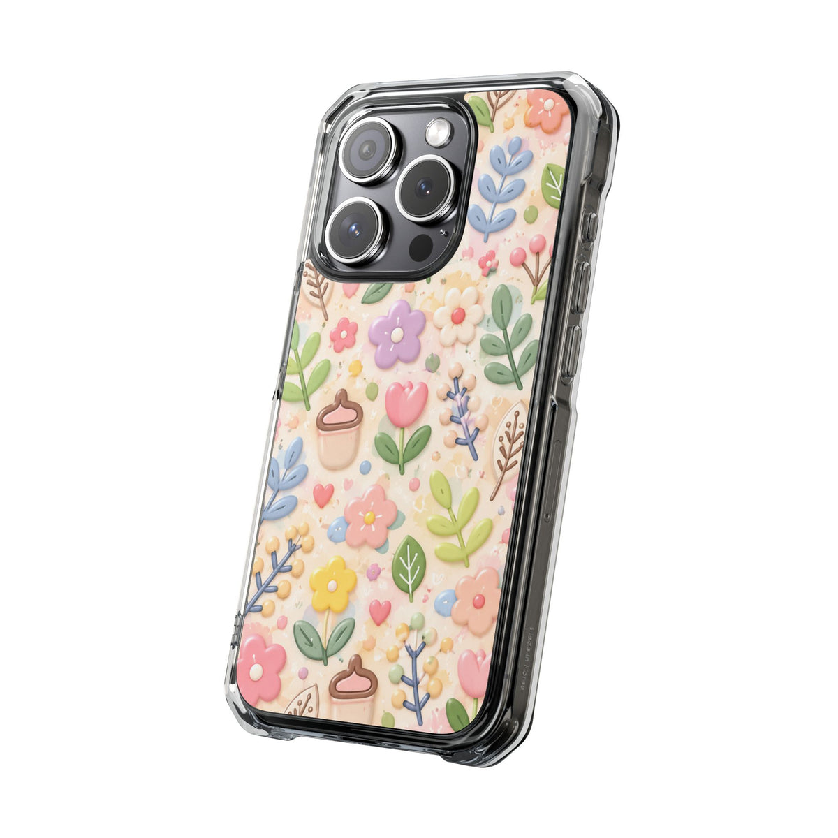 Pastel Garden Bliss | Cute 3D Floral MagSafe® Impact Case for iPhone 14, 15, 16 & 17