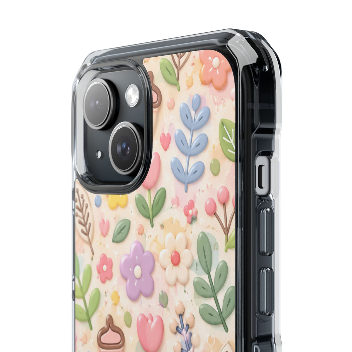 Pastel Garden Bliss | Cute 3D Floral MagSafe® Impact Case for iPhone 14, 15, 16 & 17