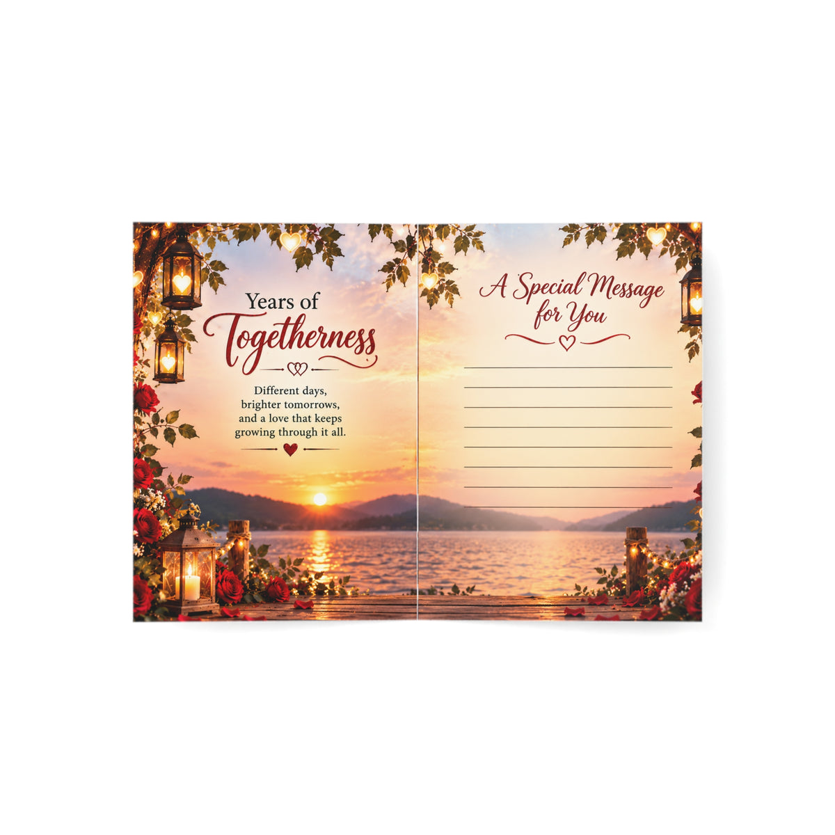 Years of Togetherness Romantic Anniversary Greeting Card