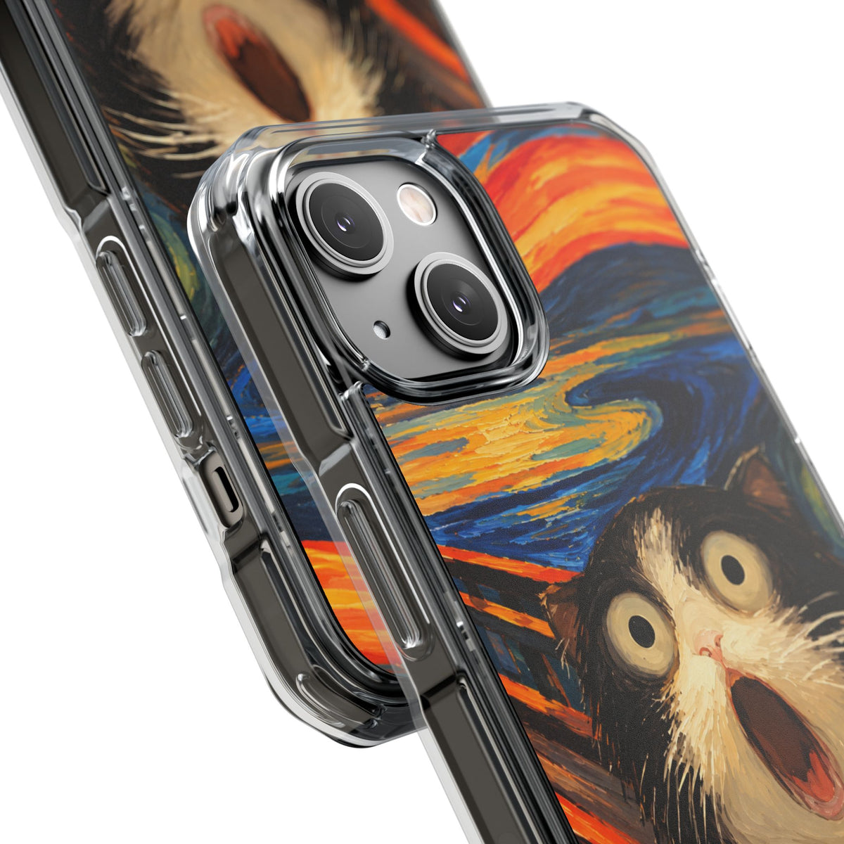 Screaming Cat Sunset | Funny Artistic MagSafe® Impact Case for iPhone 14, 15, 16 & 17
