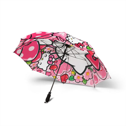 Hello Kitty Pink Heart Foldable Umbrella