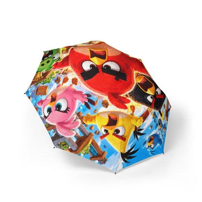 Angry Birds Foldable Umbrella — Kids’ Semi-Automatic Rain Parasol