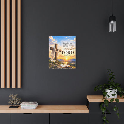 Serve the Lord Christian Canvas Wall Art – Joshua 24:15