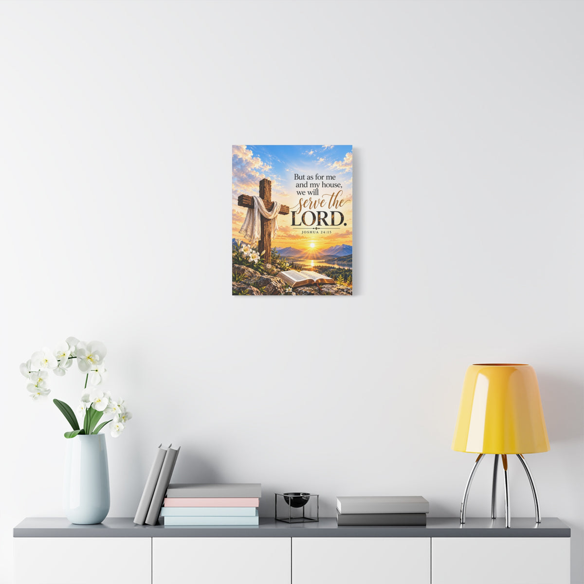 Serve the Lord Christian Canvas Wall Art – Joshua 24:15