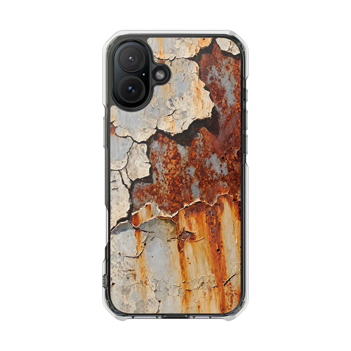 Rustic Rust & Cracked Paint | Industrial Texture MagSafe® Impact Case for iPhone 14, 15, 16 & 17