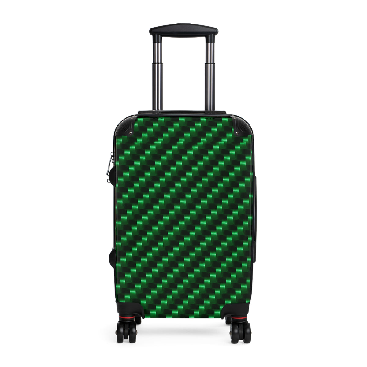 Emerald Green Geometric Hardshell Suitcase