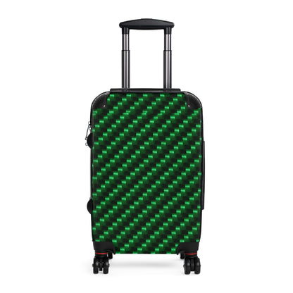 Emerald Green Geometric Hardshell Suitcase