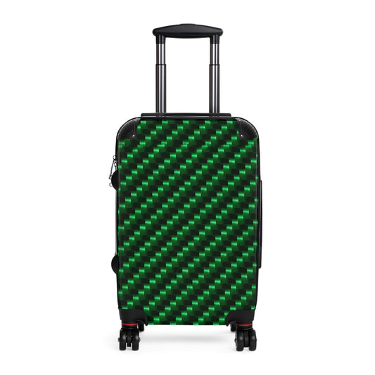 Emerald Green Geometric Hardshell Suitcase
