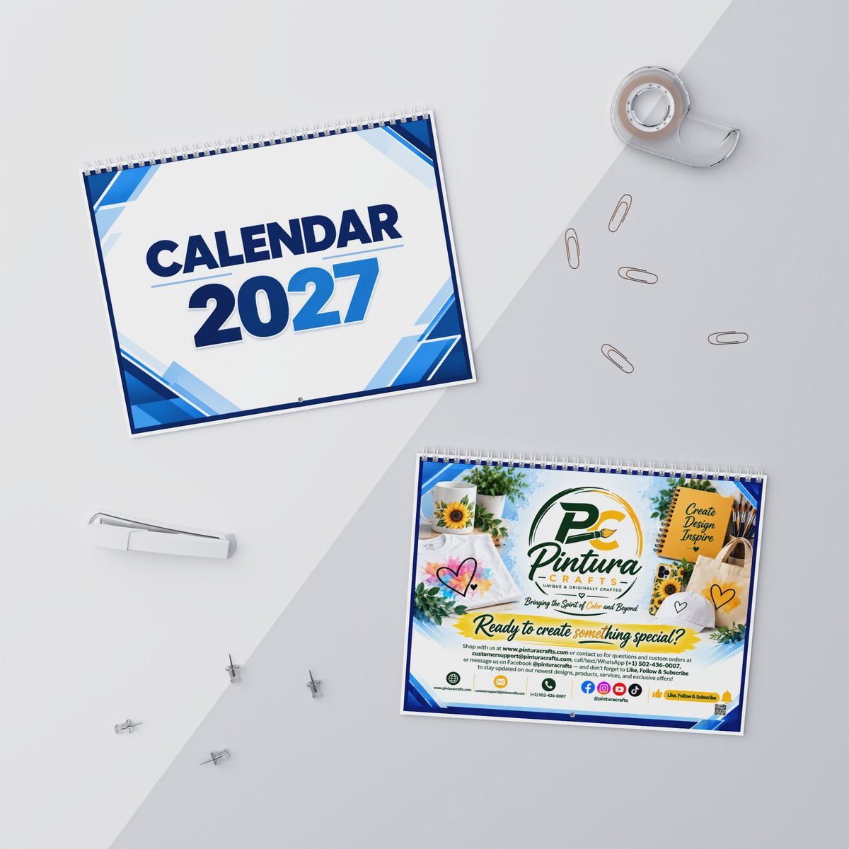 2027 Wall Calendar with Monthly Planner and Important Holidays