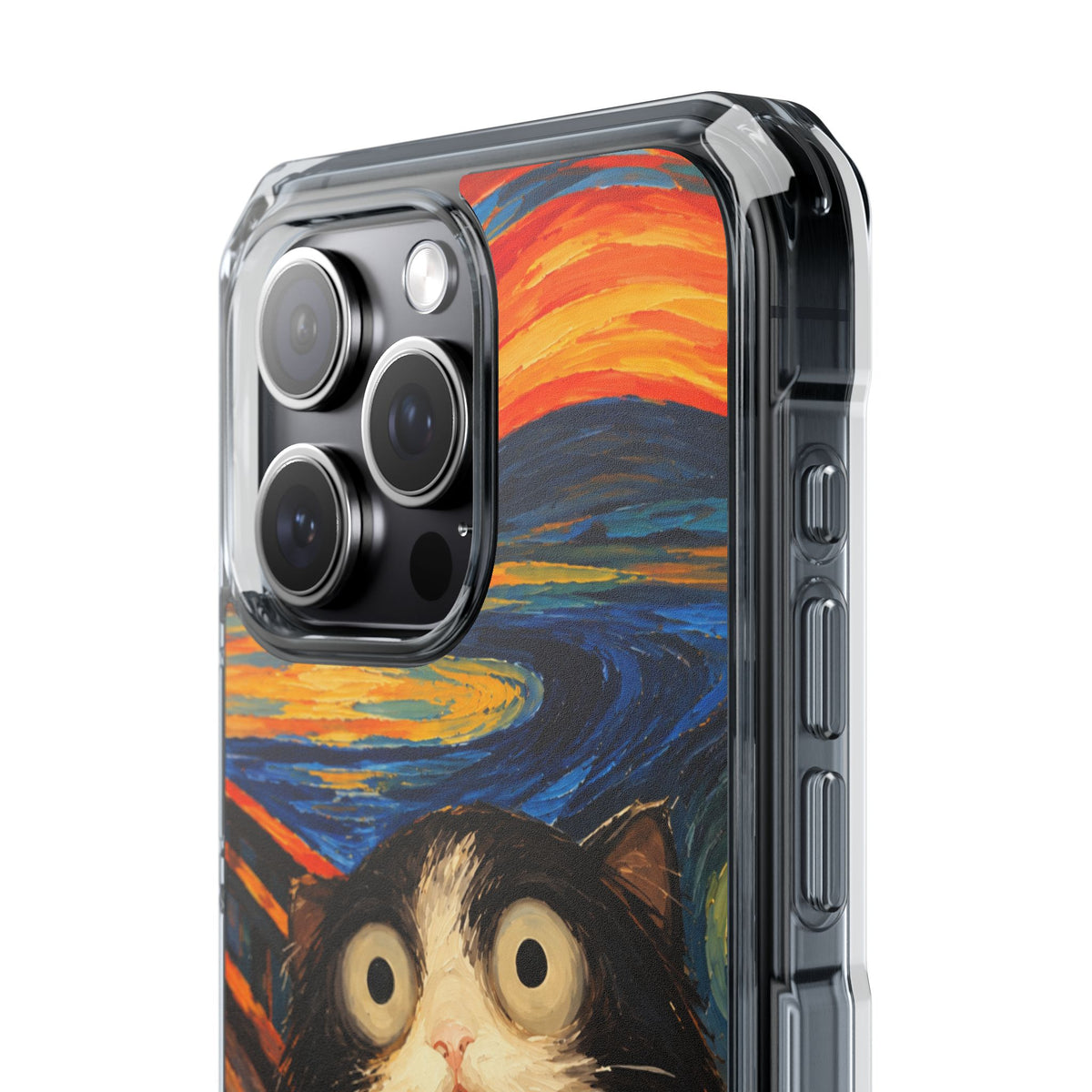Screaming Cat Sunset | Funny Artistic MagSafe® Impact Case for iPhone 14, 15, 16 & 17