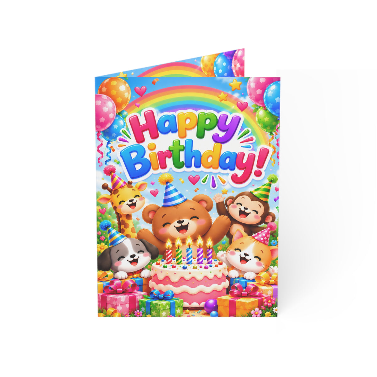 Happy Birthday Animal Friends Greeting Card