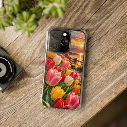 Enchanted Tulip Paradise | Cinematic Spring Floral MagSafe® Impact Case for iPhone 14, 15, 16 & 17