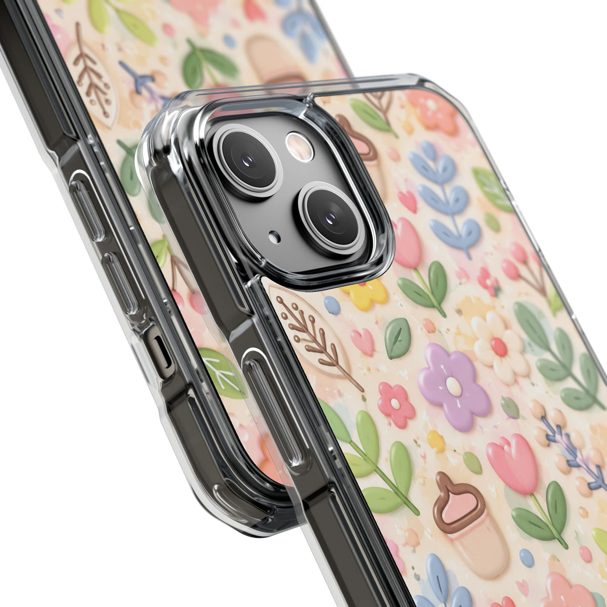 Pastel Garden Bliss | Cute 3D Floral MagSafe® Impact Case for iPhone 14, 15, 16 & 17