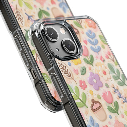 Pastel Garden Bliss | Cute 3D Floral MagSafe® Impact Case for iPhone 14, 15, 16 & 17