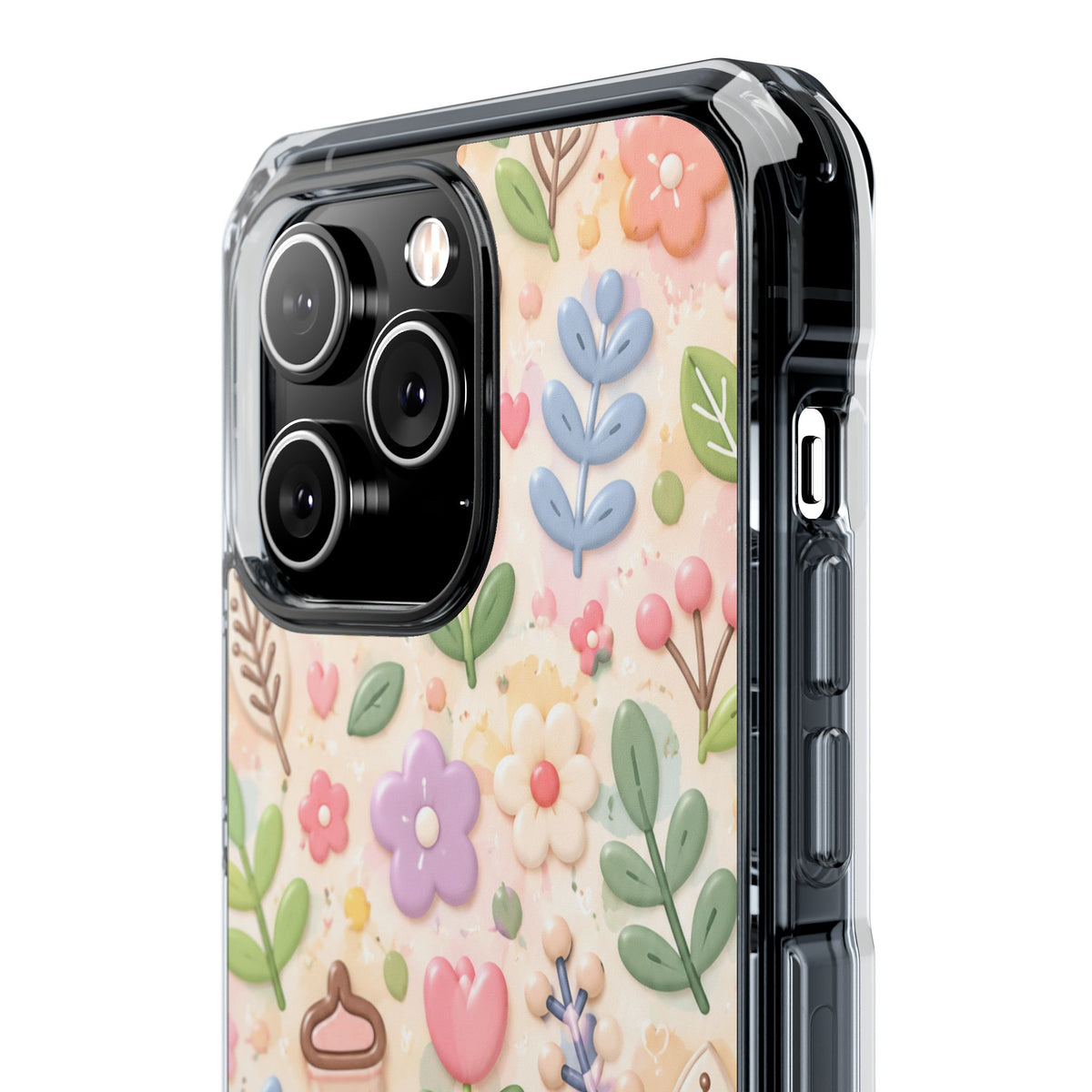 Pastel Garden Bliss | Cute 3D Floral MagSafe® Impact Case for iPhone 14, 15, 16 & 17
